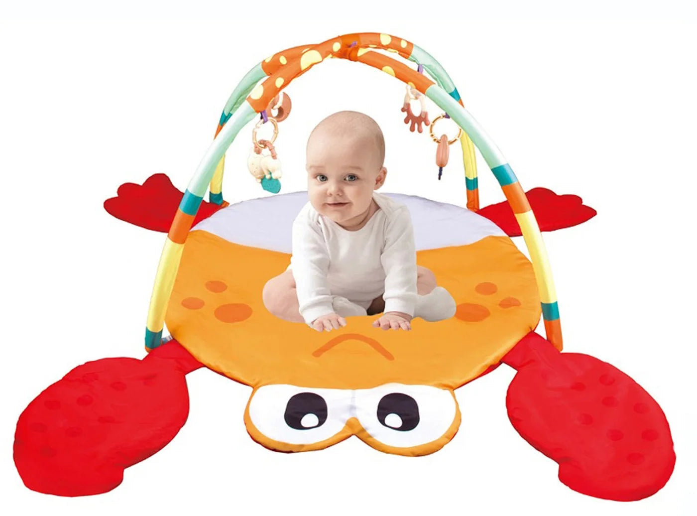 Crab Baby Play Mat with Hanging Teethers