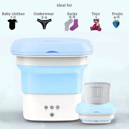 Portable Folding Washing With Dryer Rack