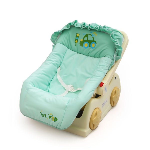Baby Carry Cot Swing with Storage Box - Green