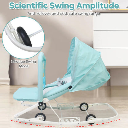 Multifunction Baby Rocking Chair | Adjustable | Wheels | Toys