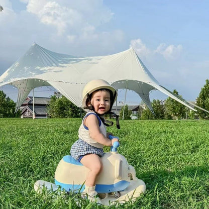 2-in-1 Cute Elephant Ride-On That Doubles as Rocker