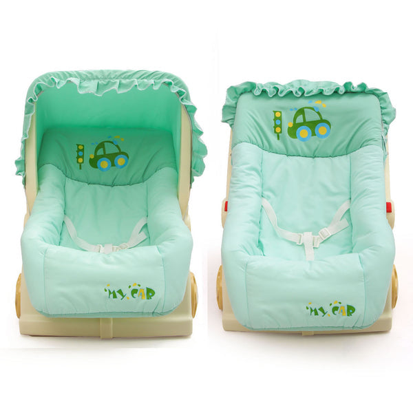 Baby Carry Cot Swing with Storage Box - Green